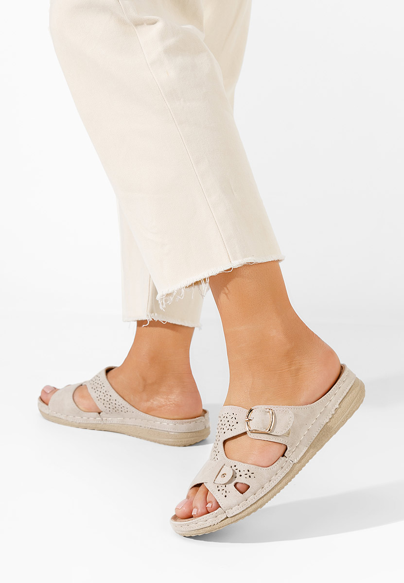 Ciabbate con zeppa Skena Beige