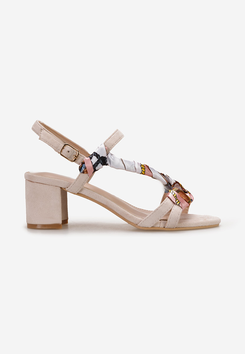 Sandali con tacco largo Alvega beige
