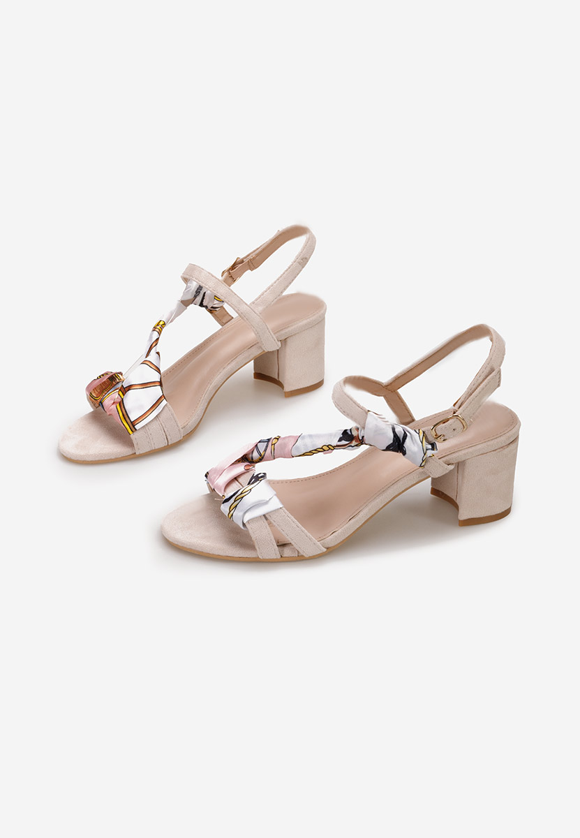 Sandali con tacco largo Alvega beige