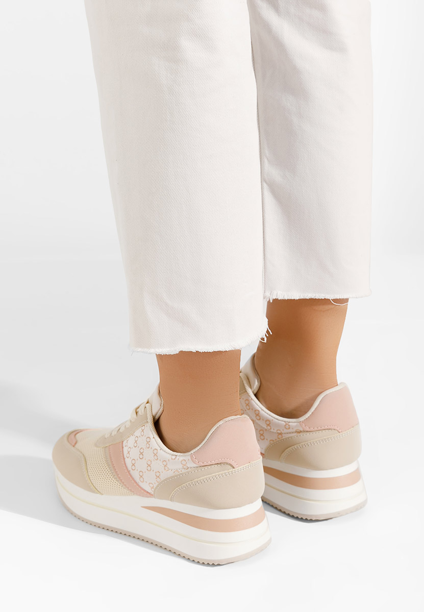Sneakers con zeppa Cameda beige