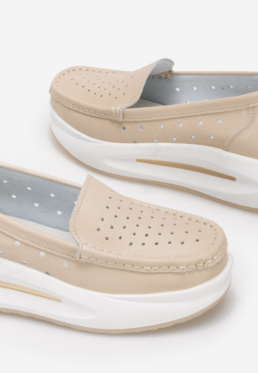 Mocassini con plateau Laurea beige