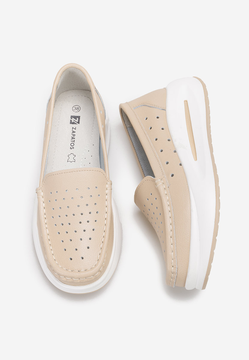 Mocassini con plateau Laurea beige