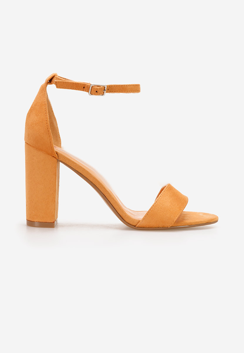 Sandali con tacco largo Dellia Camel