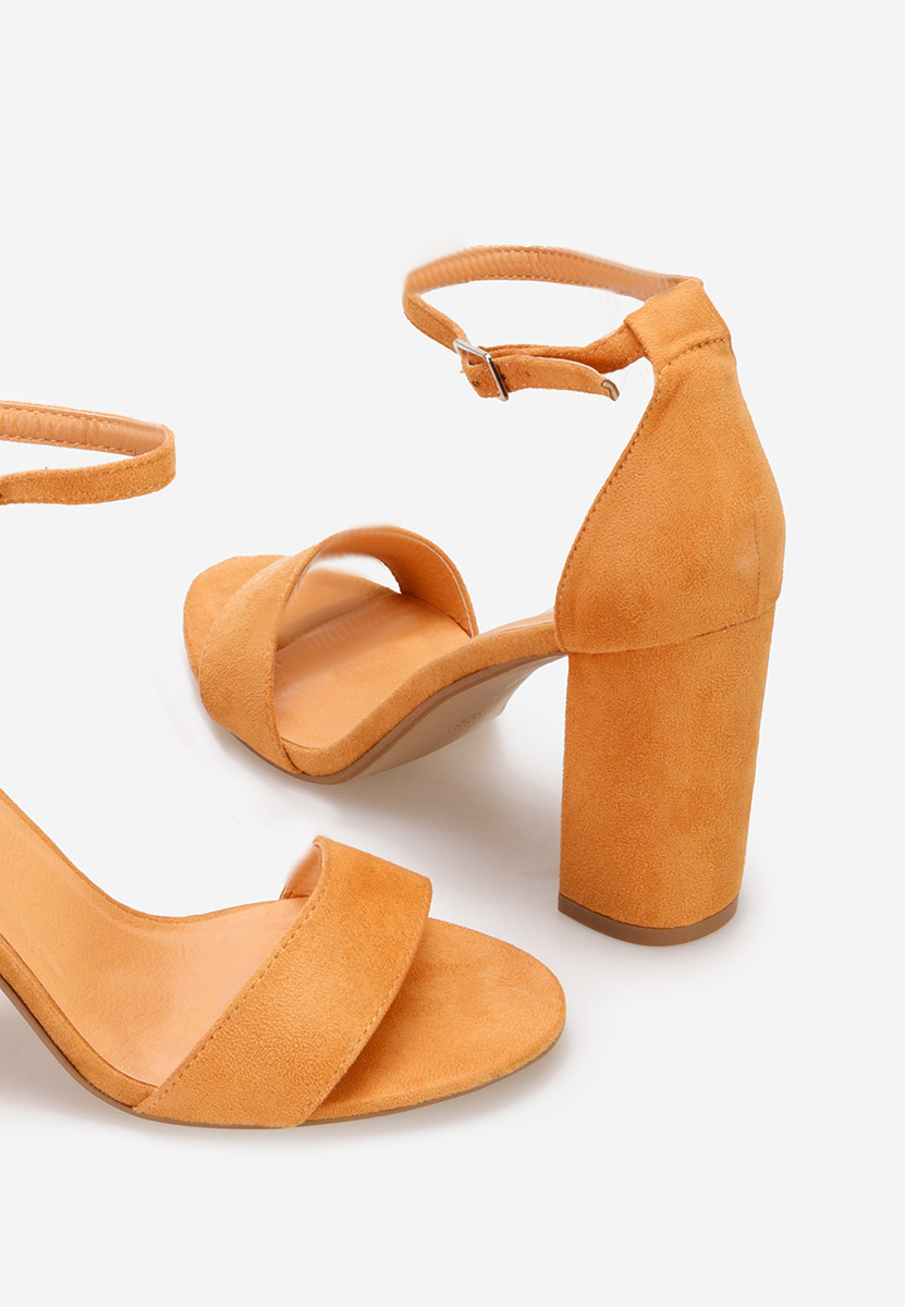 Sandali con tacco largo Dellia Camel