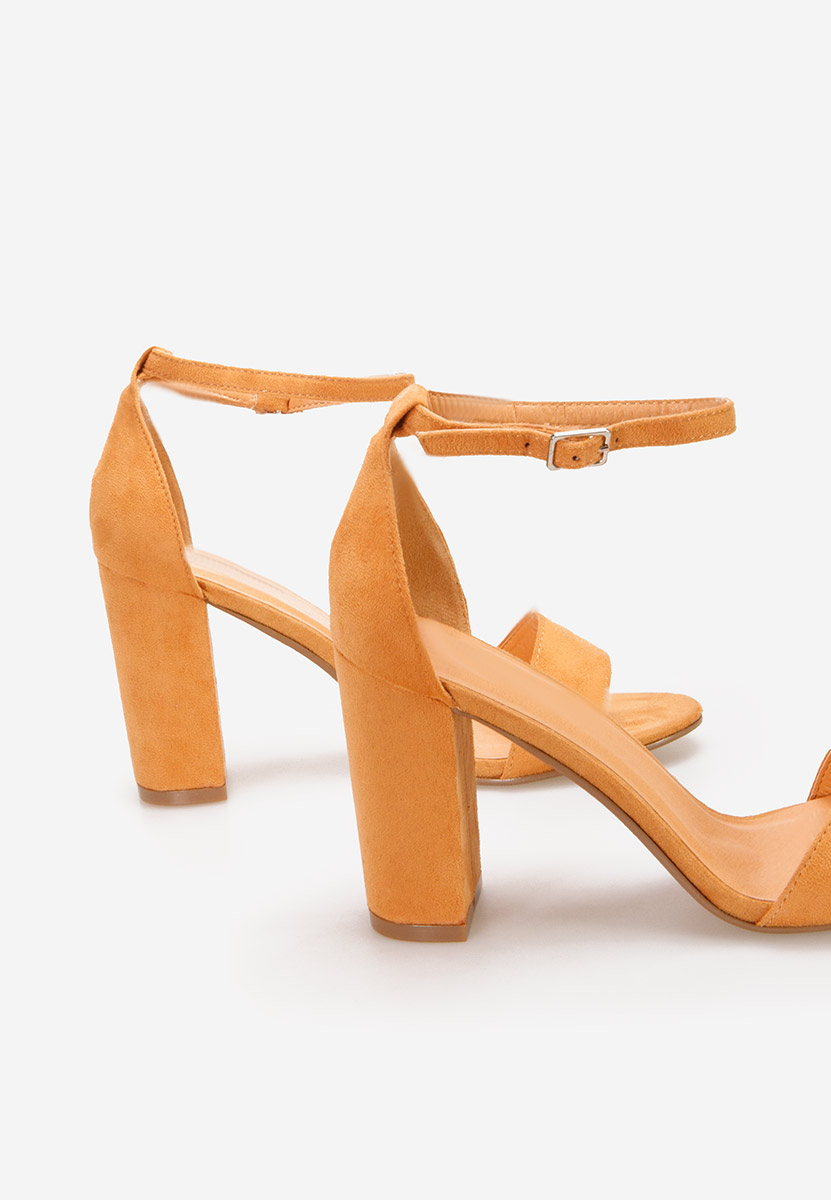 Sandali con tacco largo Dellia Camel
