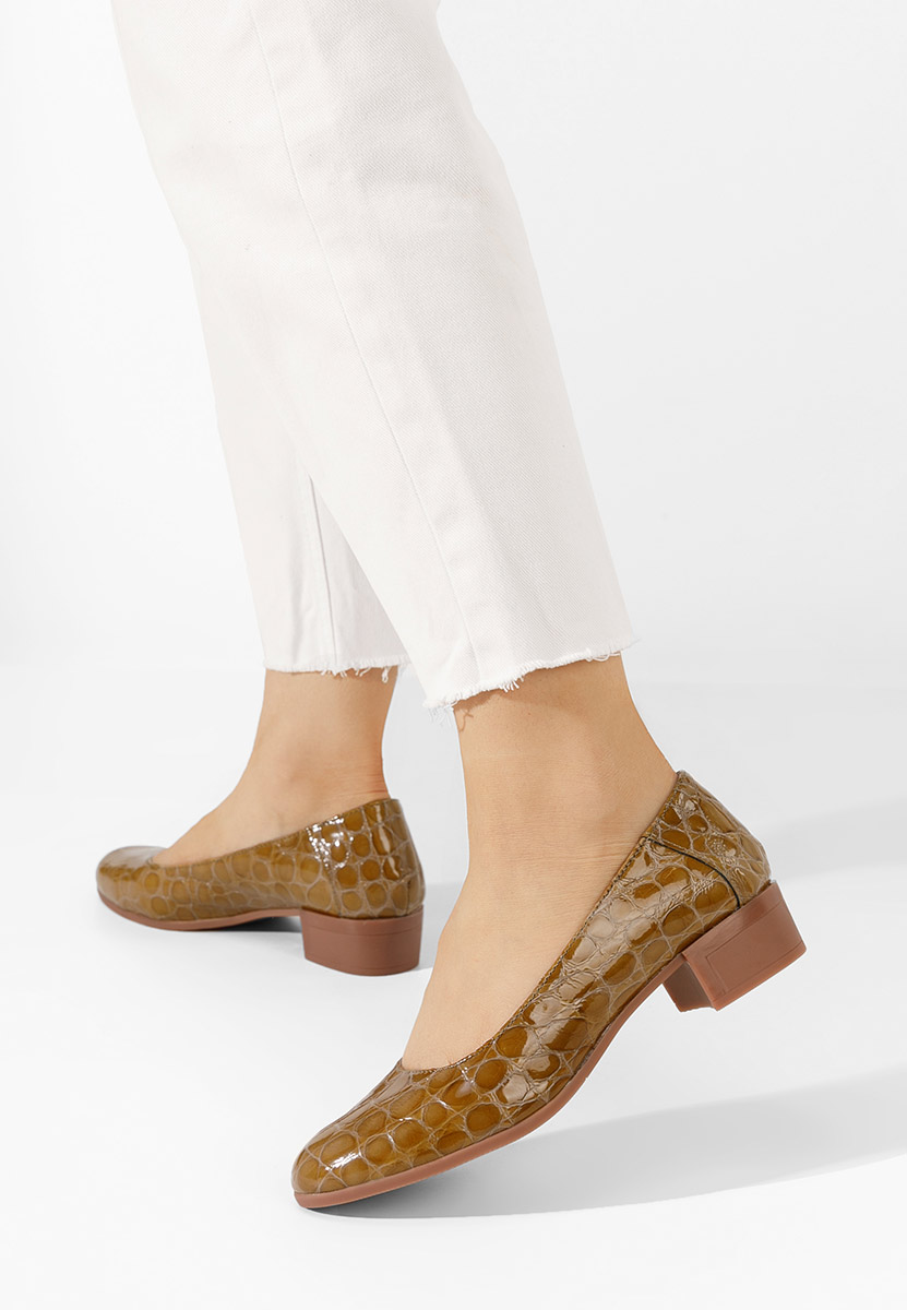 Décolleté tacco basso Montremy V5 camel