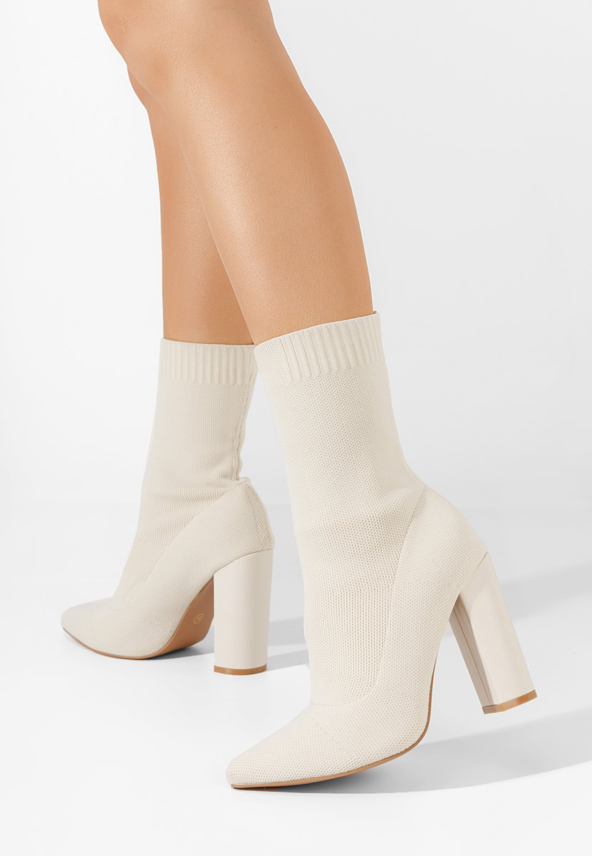 Tronchetti con tacco Seliah Beige