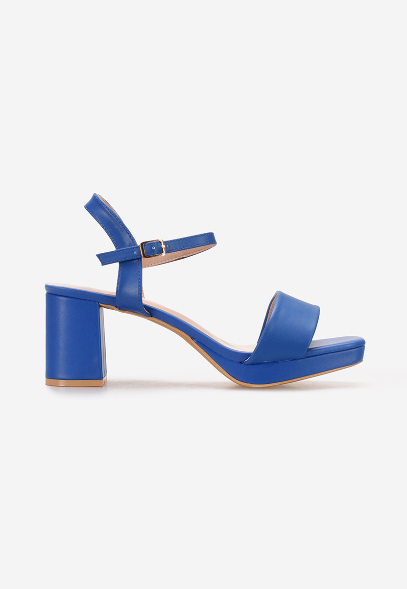 Sandali con tacco largo Kaelyn Blu