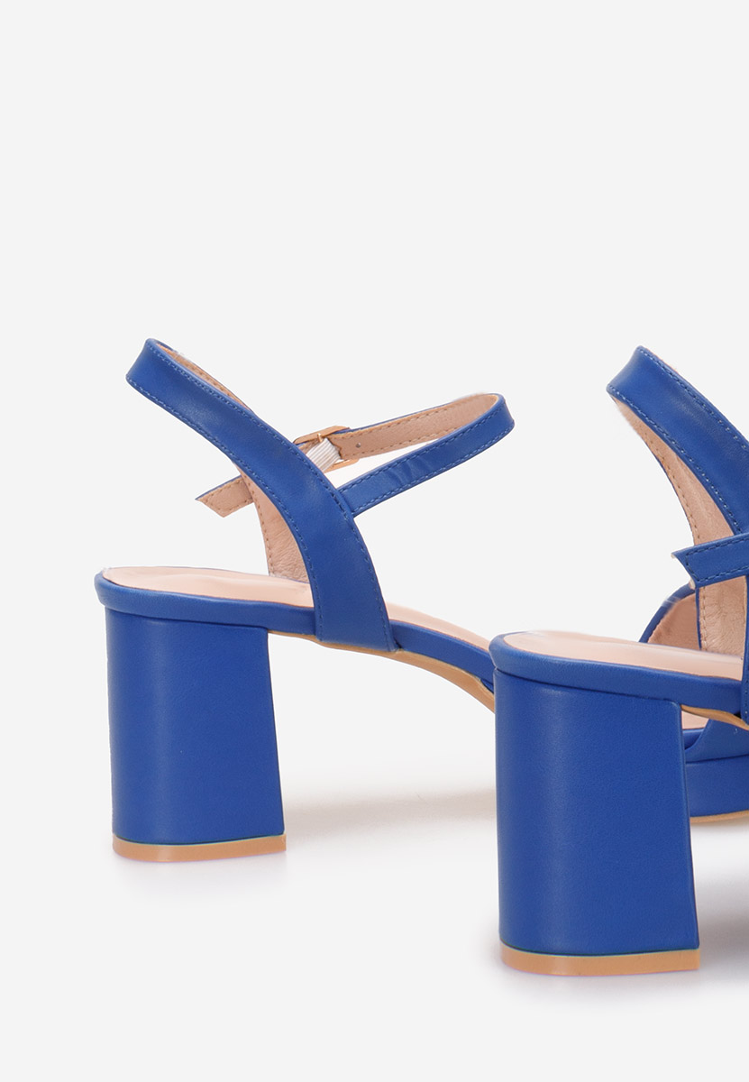 Sandali con tacco largo Kaelyn Blu