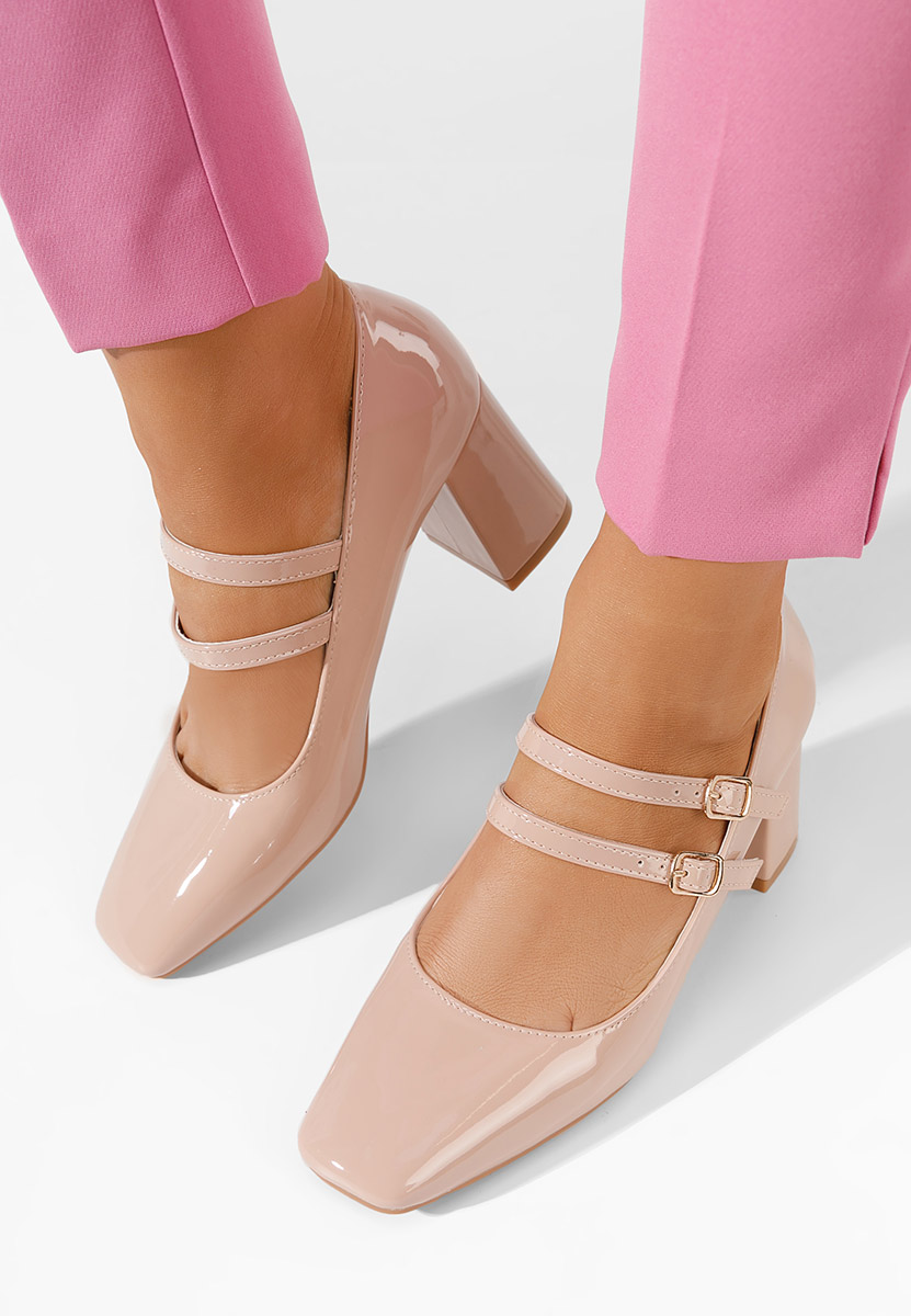 Décolleté tacco largo Zerena beige