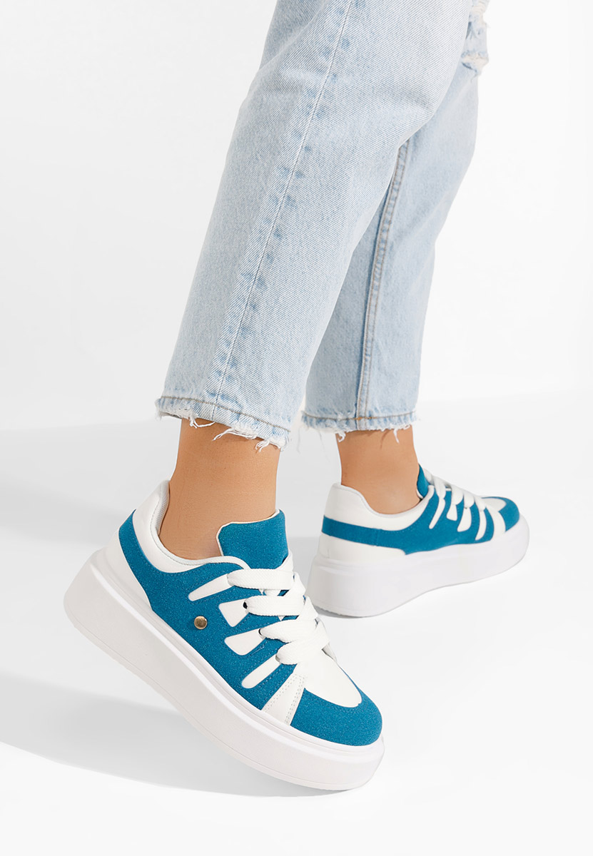 Sneakers con plateau Cassatia blu