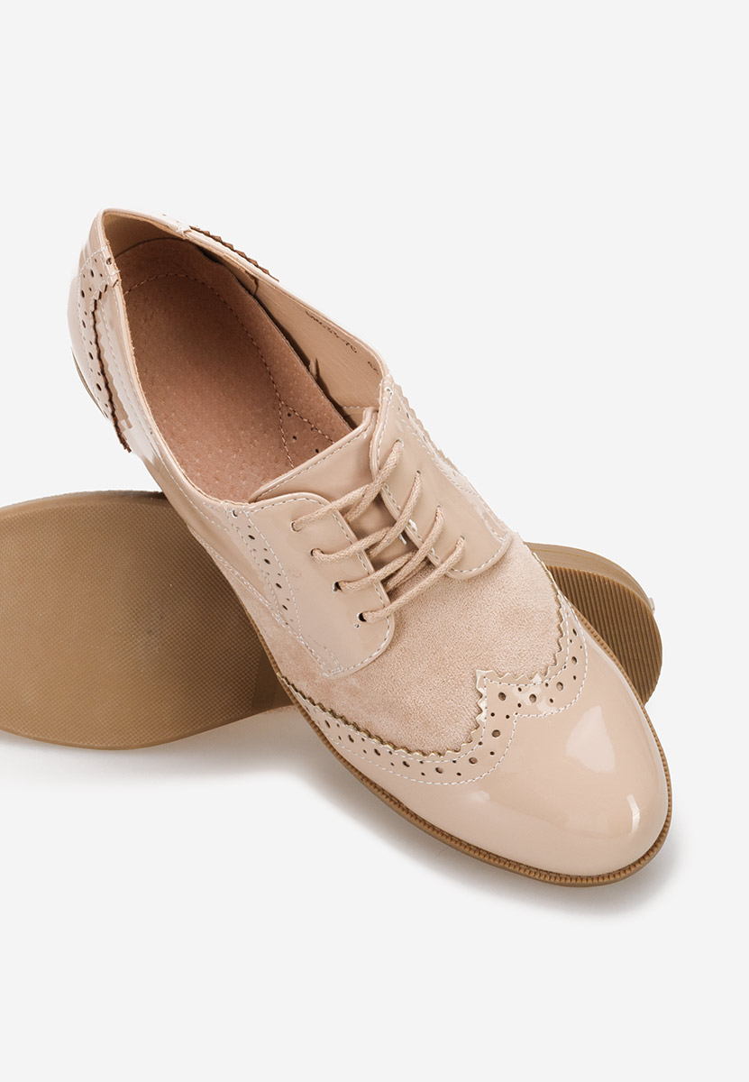 Scarpe oxford donna Bakera beige