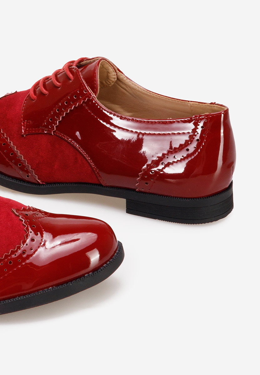 Scarpe oxford donna Bakera rosso