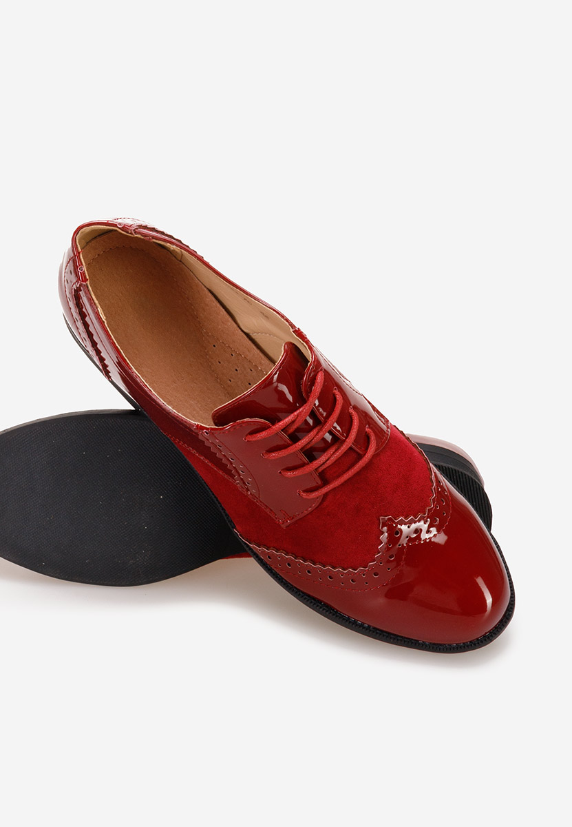 Scarpe oxford donna Bakera rosso