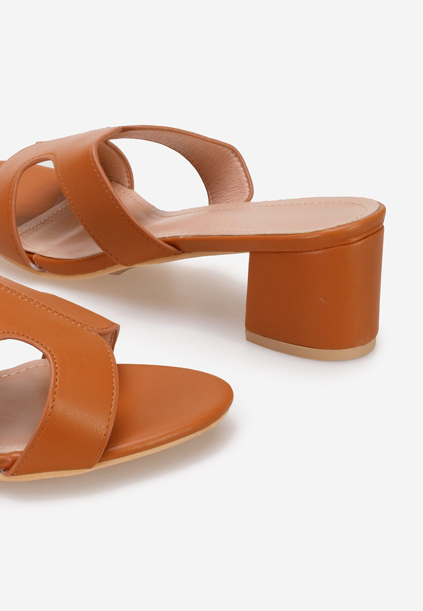 Ciabatte con tacco Zemira Camel
