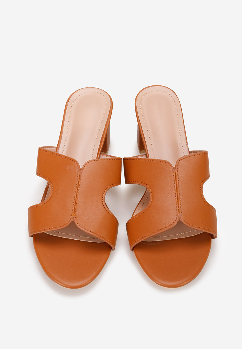 Ciabatte con tacco Zemira Camel