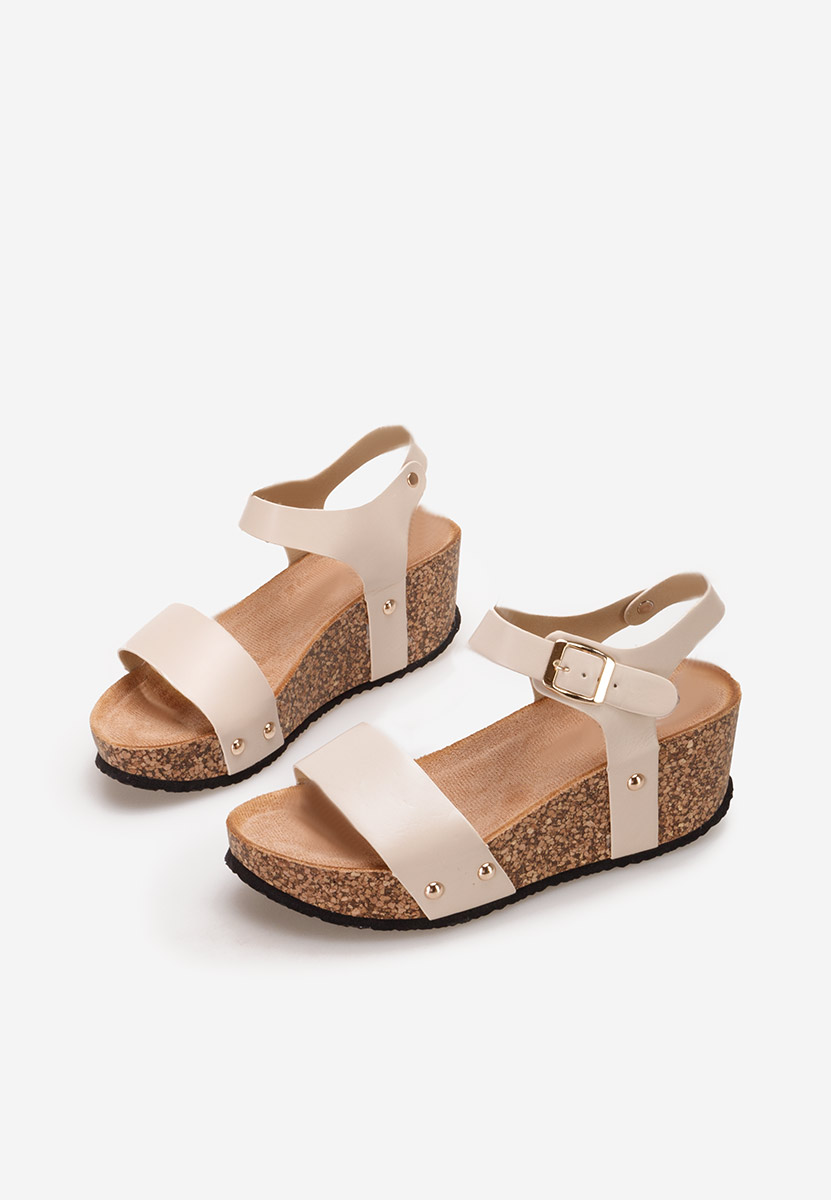 Sandali platform Keya Beige