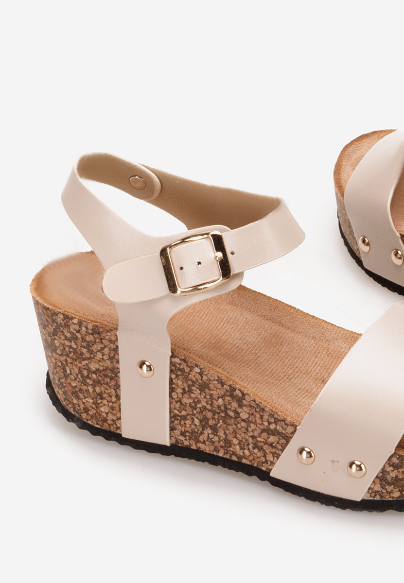 Sandali platform Keya Beige