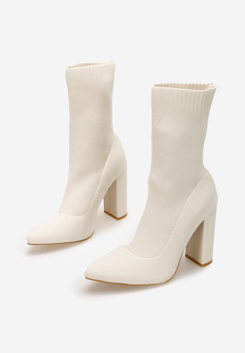 Tronchetti con tacco Seliah Beige