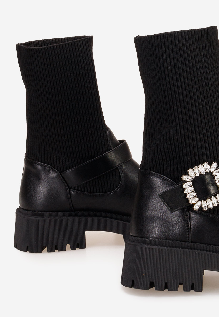 Stivaletti donna tipo calzino Taera Nero