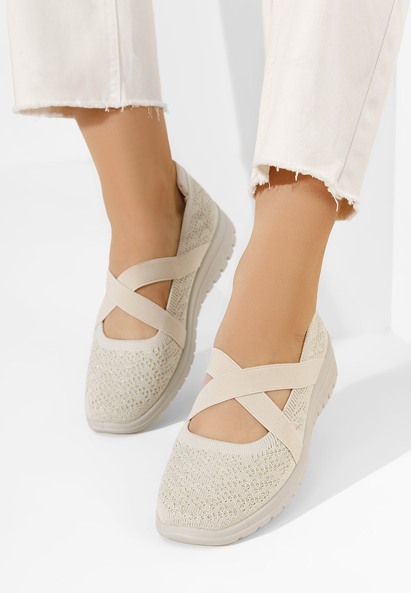 Ballerine con cinturino Vanora beige