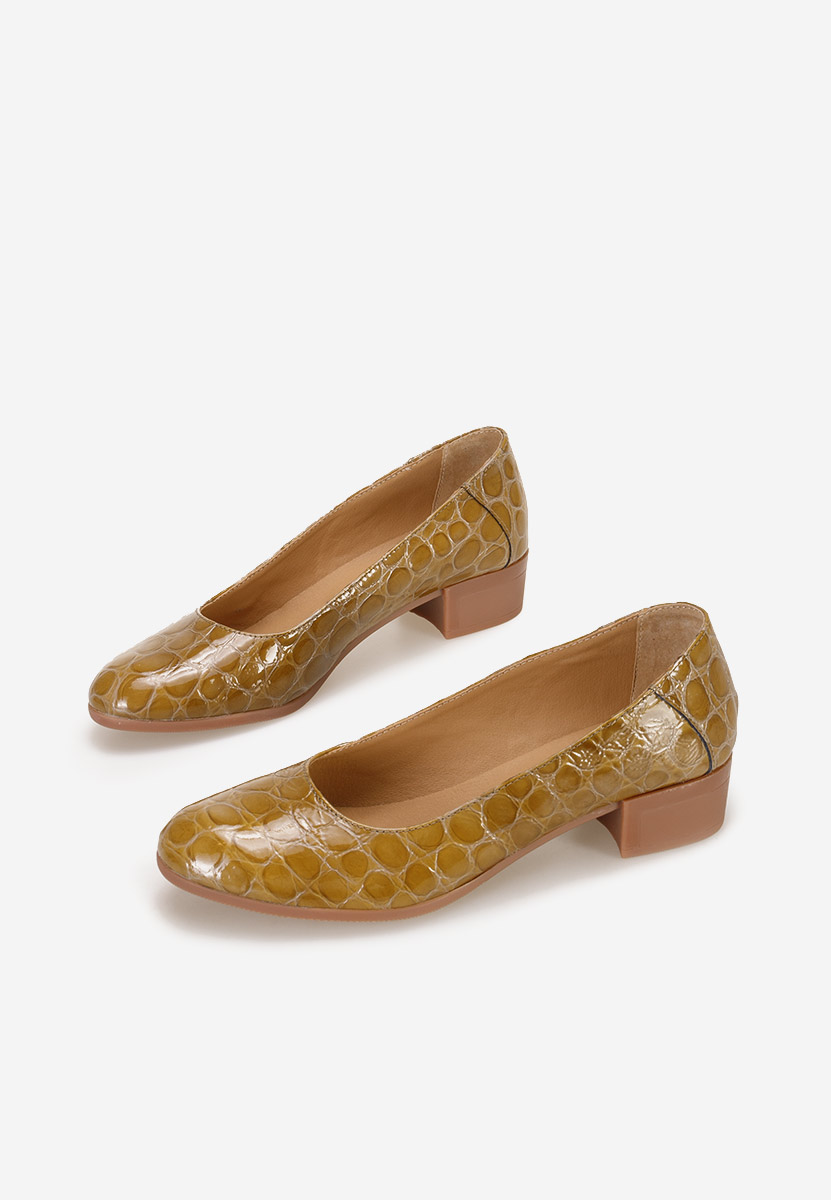 Décolleté tacco basso Montremy V5 camel