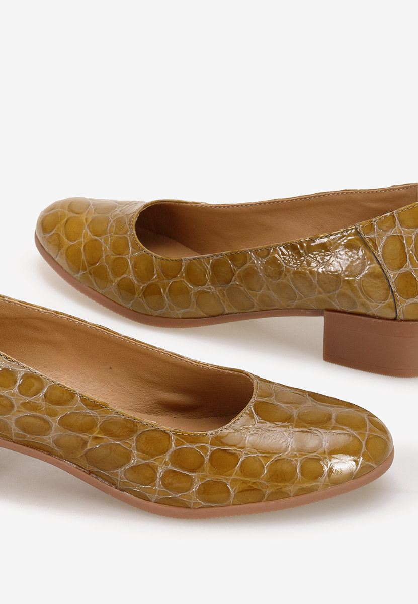 Décolleté tacco basso Montremy V5 camel