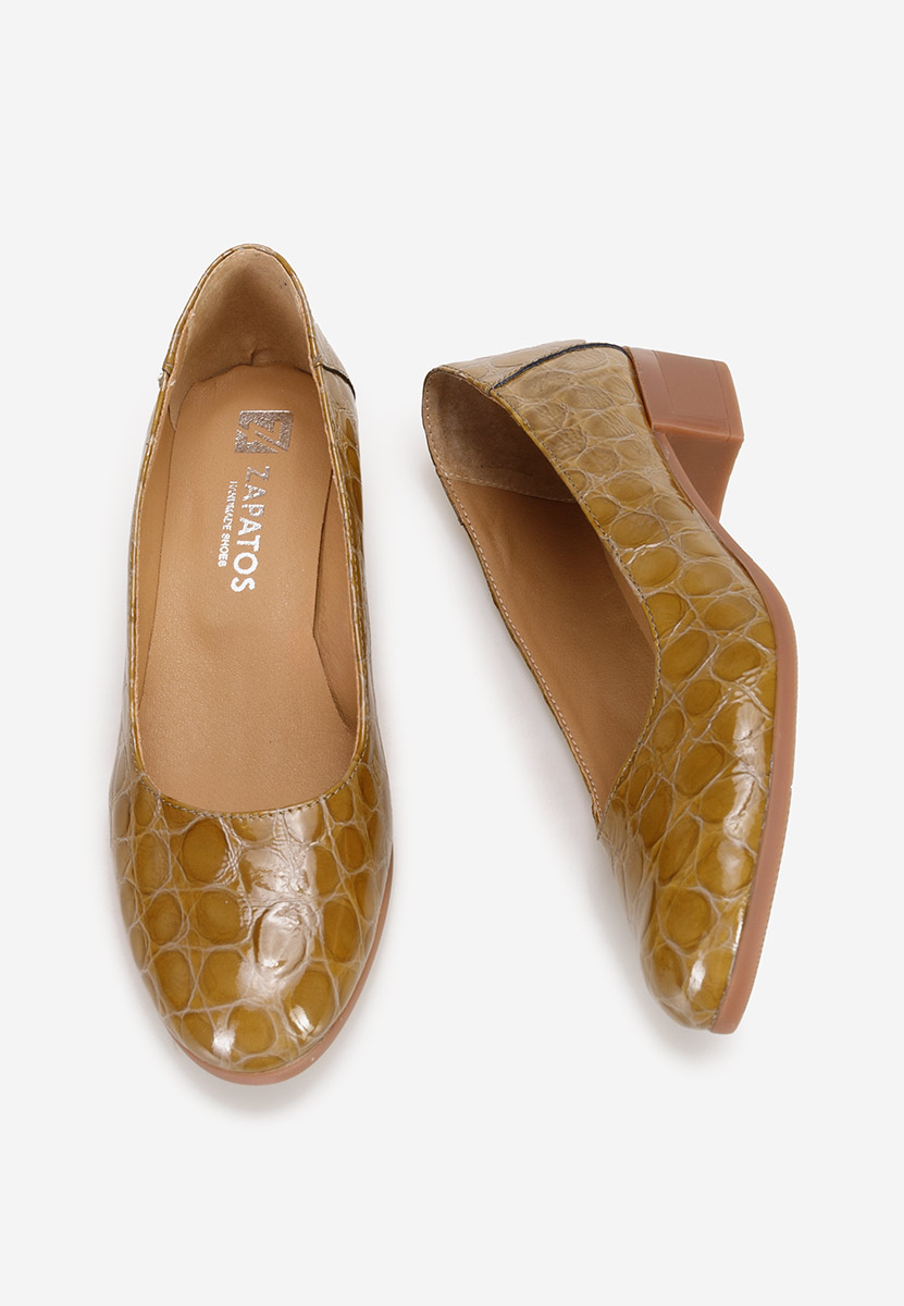 Décolleté tacco basso Montremy V5 camel