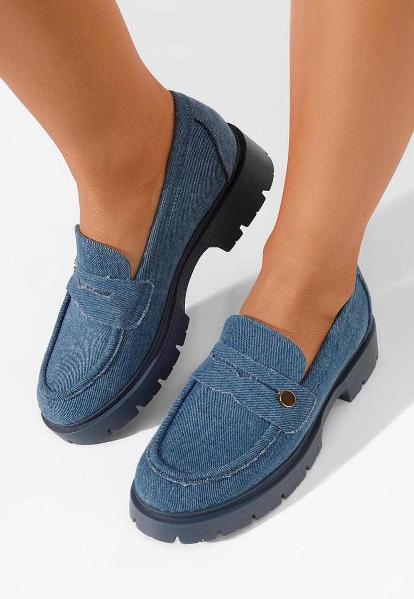 Mocassini con plateau Airesa Blu