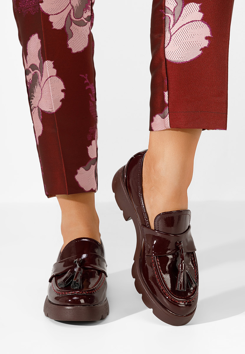 Mocassini con plateau Laratta granata Mocassini con plateau Laratta granata