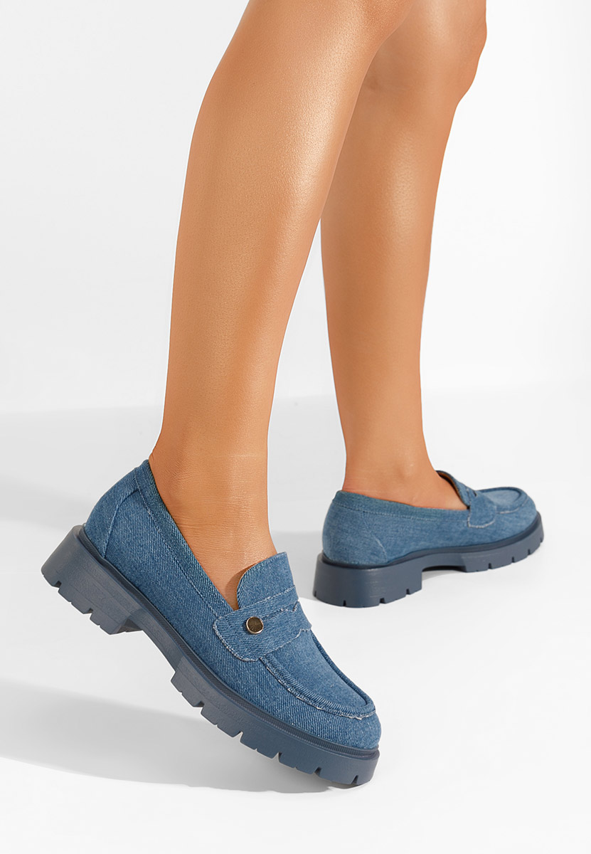 Mocassini con plateau Airesa Blu