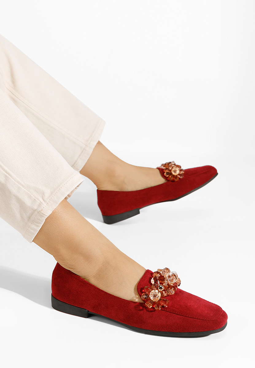 Mocassini donna dama Barizza Rosso