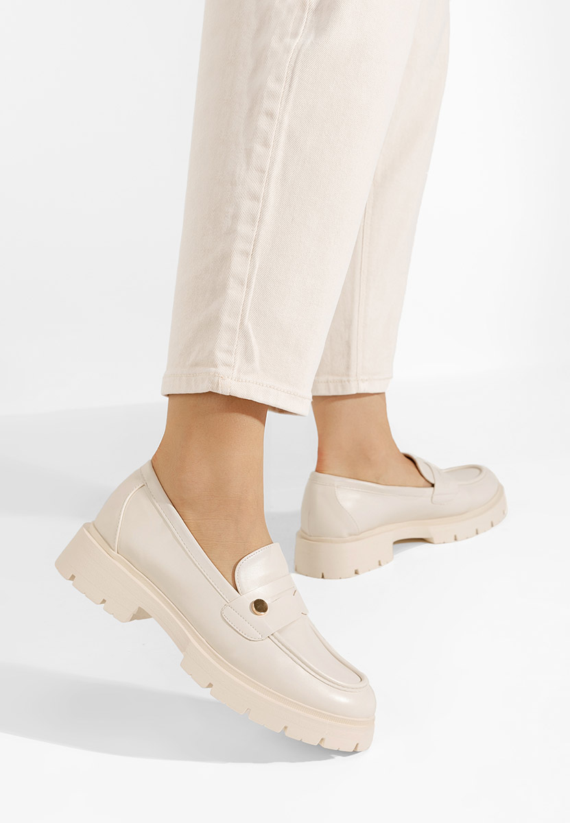 Mocassini con plateau Airesa Beige