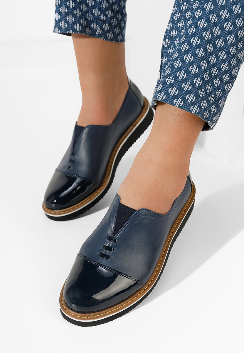 Scarpe basse in vernice Ariva Blu marine