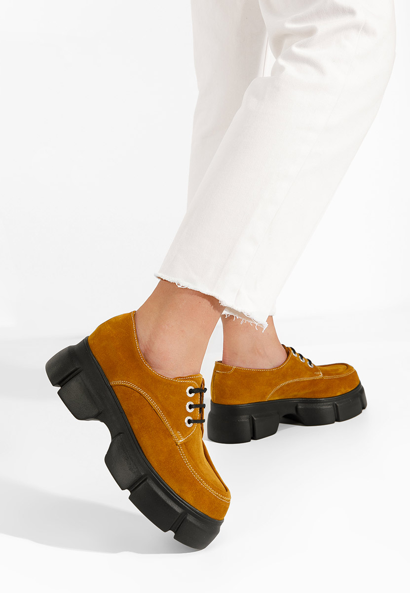 Scarpe con plateau Catarina Camel