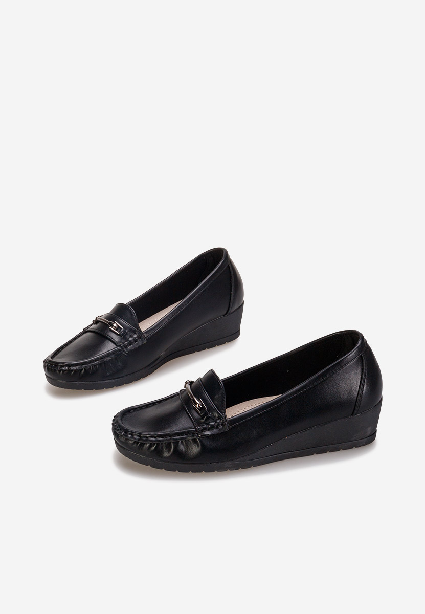 Mocassini donna platform Norasea nero