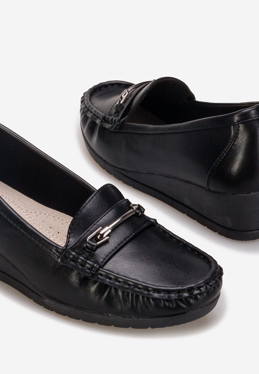 Mocassini donna platform Norasea nero