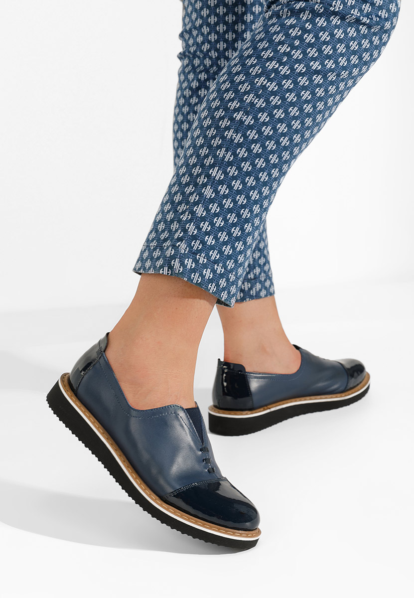Scarpe basse in vernice Ariva Blu marine