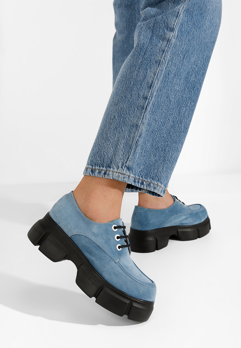 Scarpe basse donna pelle Catarina Blu
