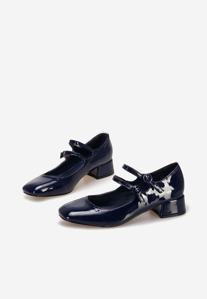 Décolleté tacco basso Trellia Blu marine