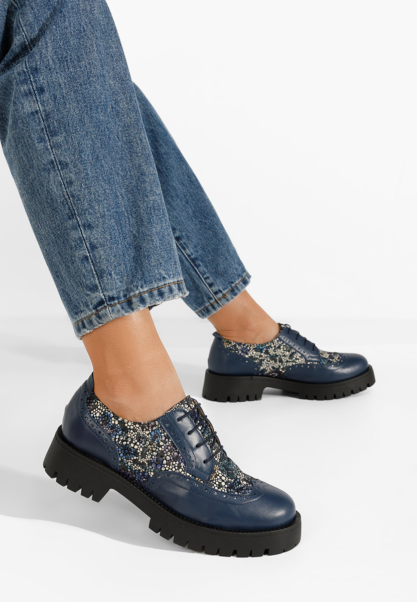 Scarpe brogue donna Flexa Blu