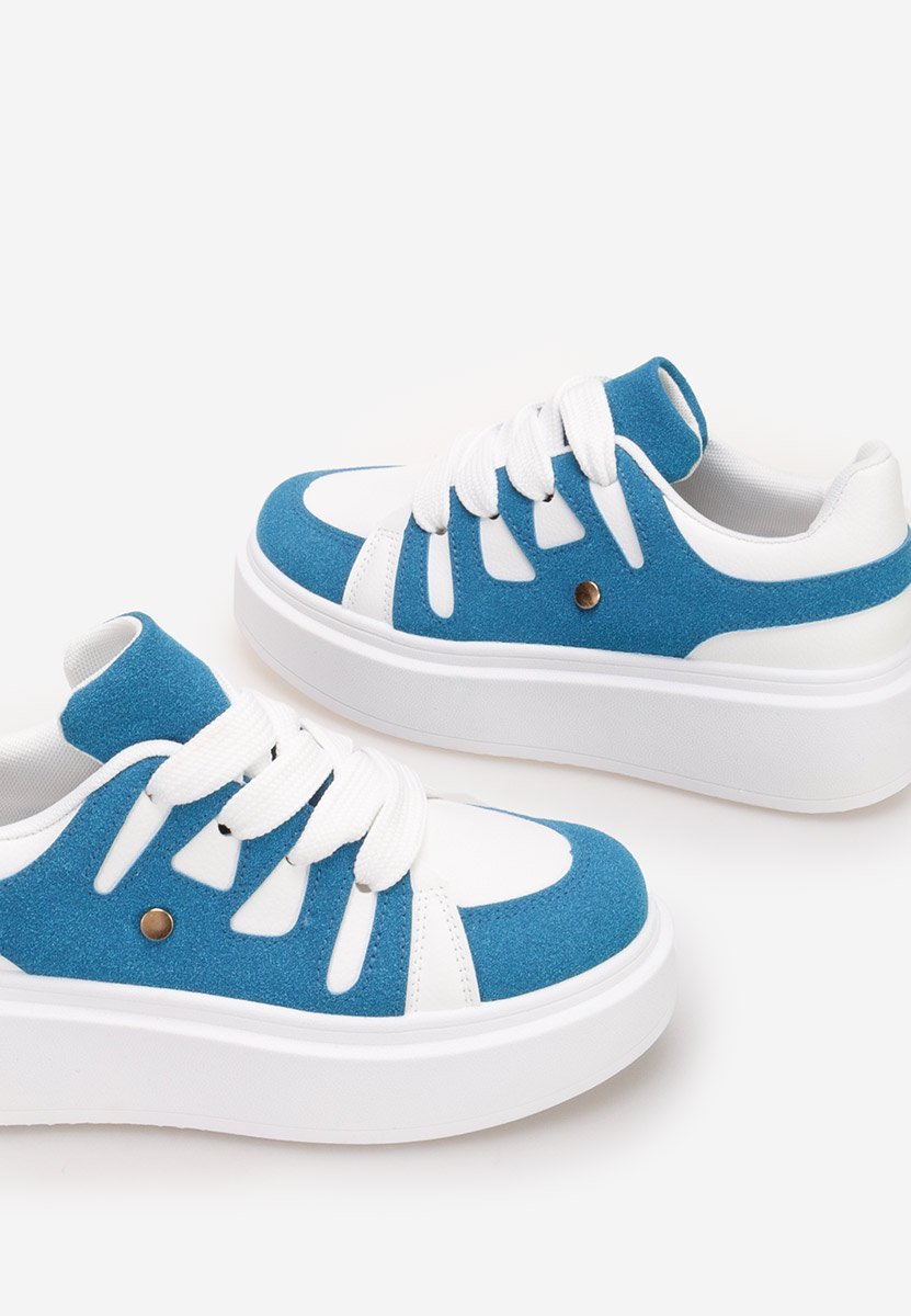 Sneakers con plateau Cassatia blu