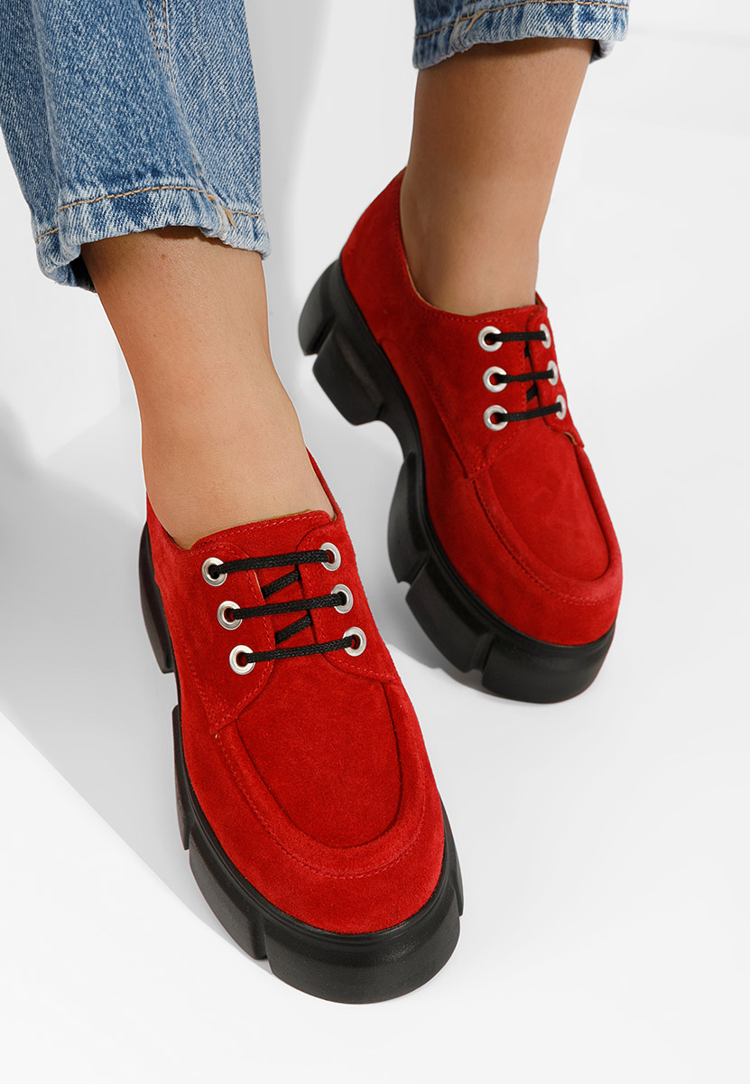 Scarpe basse donna pelle Catarina Rosso