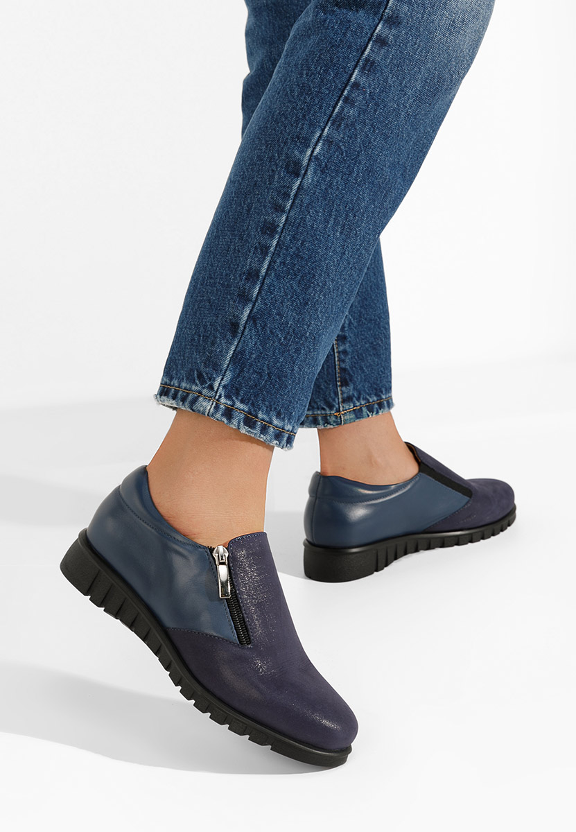 Scarpe basse donna pelle Isola Blu marine