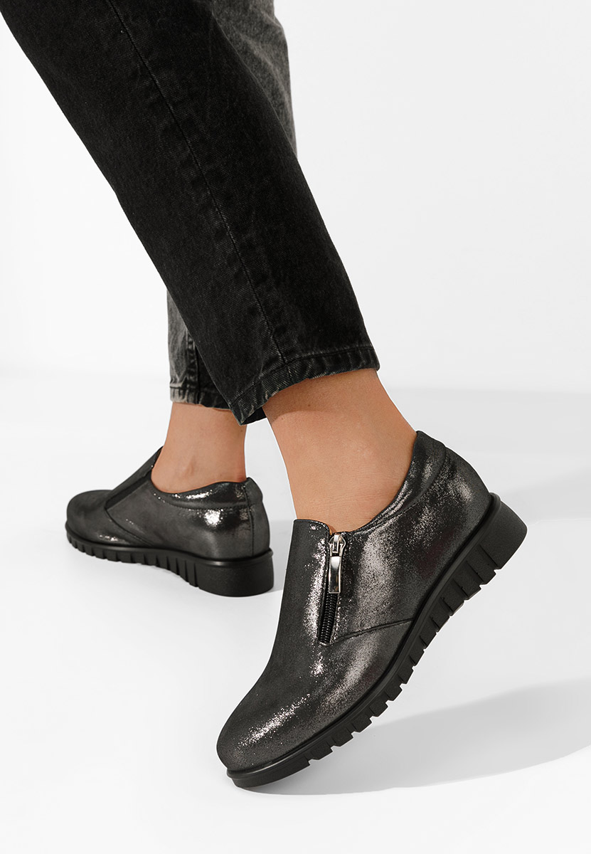 Scarpe basse donna pelle Isola Argento