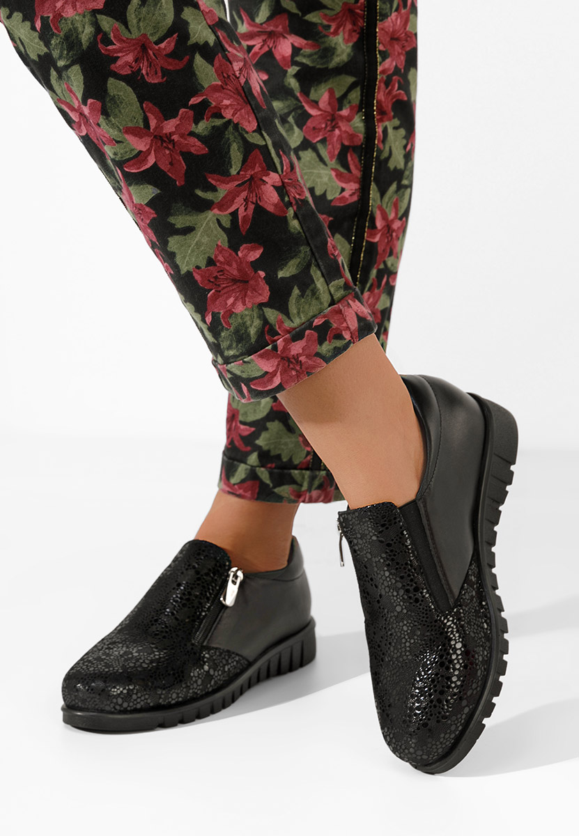 Scarpe basse donna pelle Isola Nero