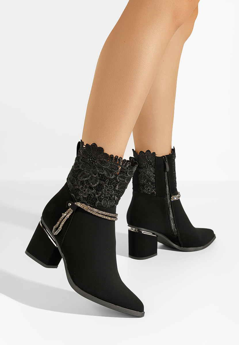Tronchetti donna eleganti Selina nero