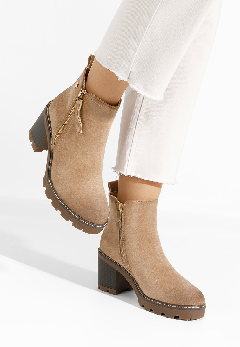 Stivaletti con tacco Rozeda Beige