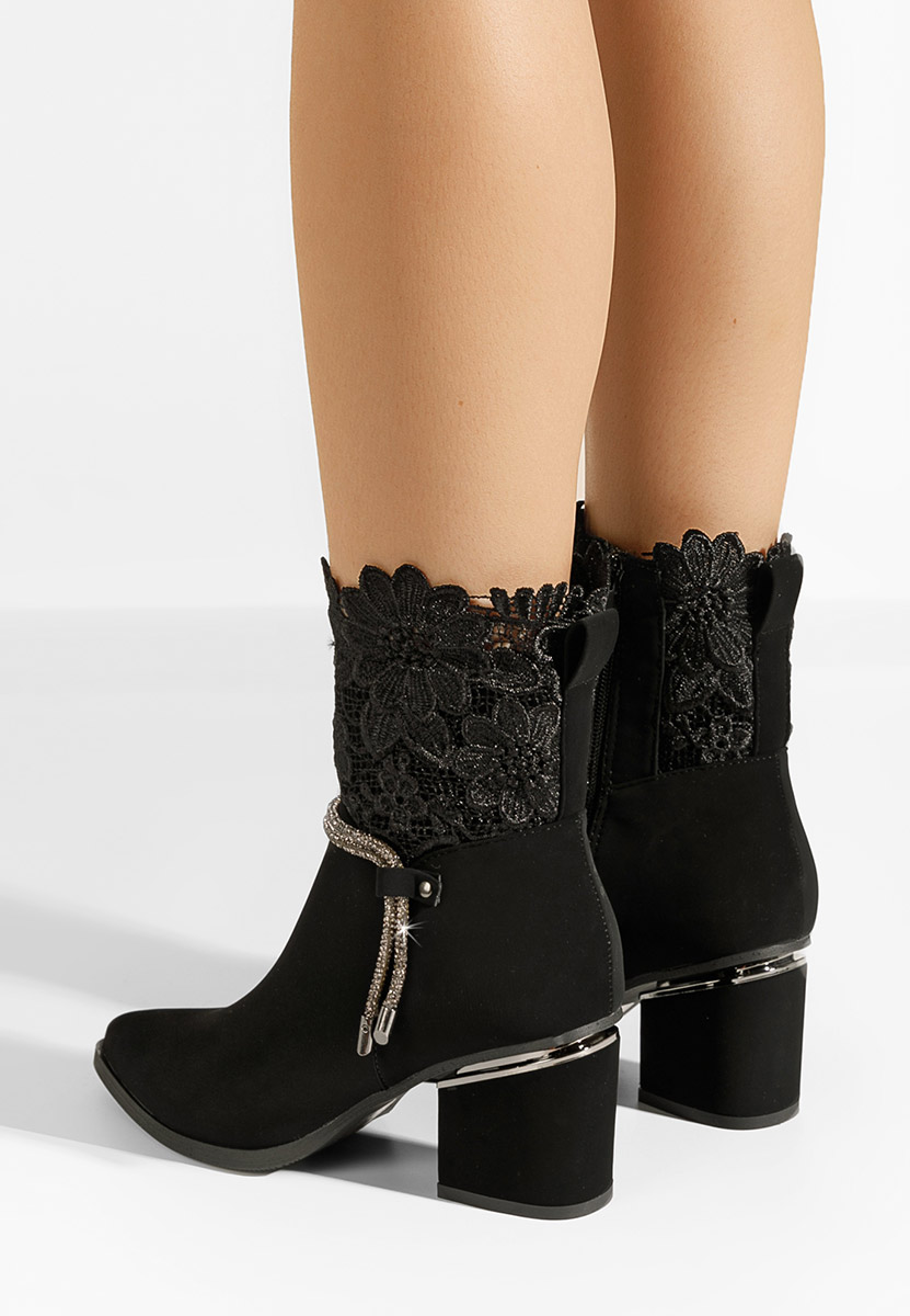 Tronchetti donna eleganti Selina nero