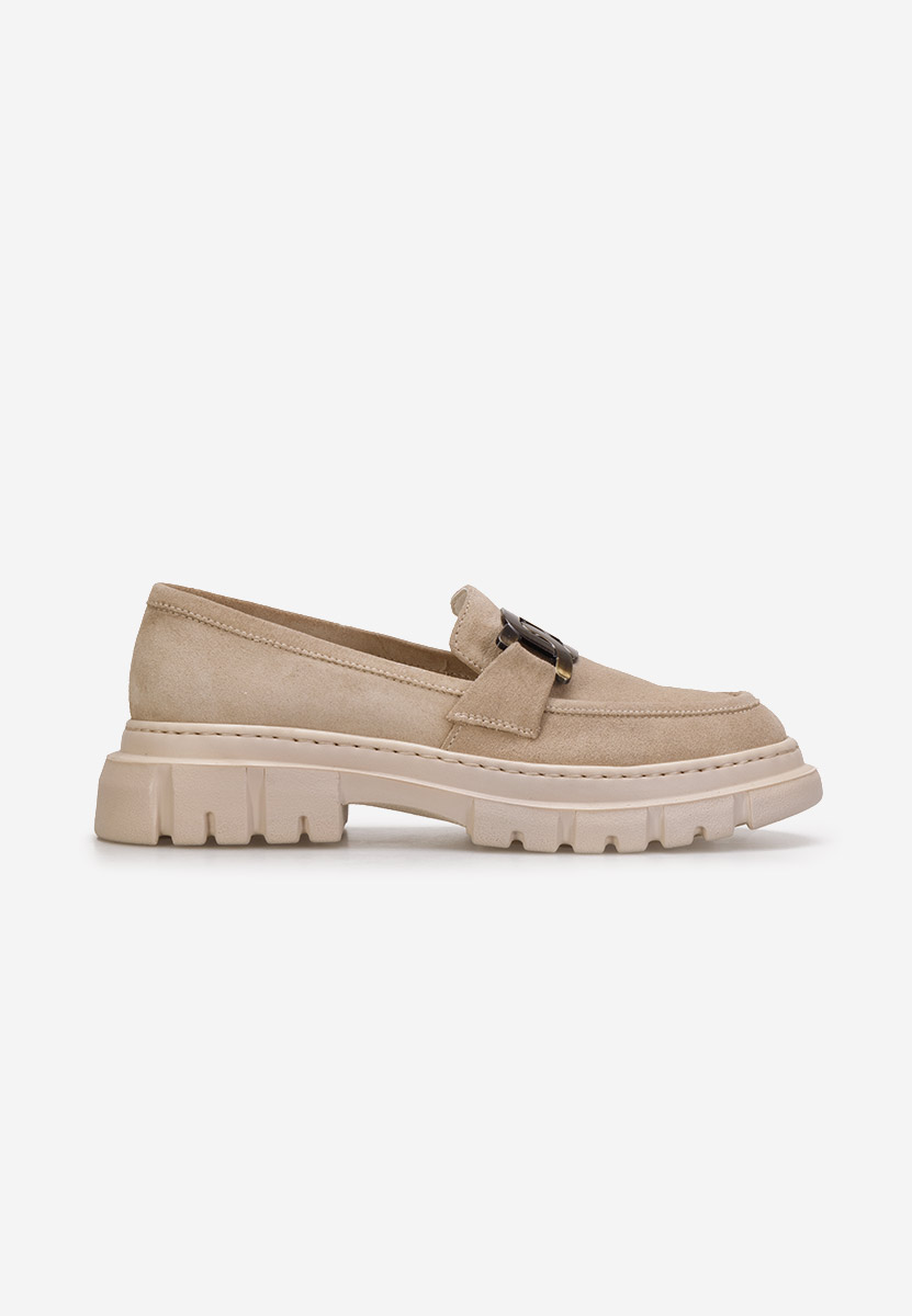 Mocassini pelle Haza V4 beige